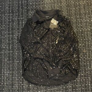 Torrid Black Sequin Blazer